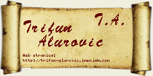 Trifun Alurović vizit kartica